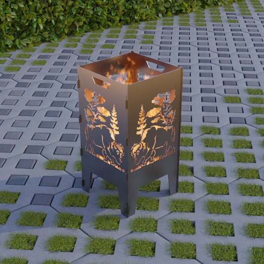 Feuerkorb Bisonmotiv