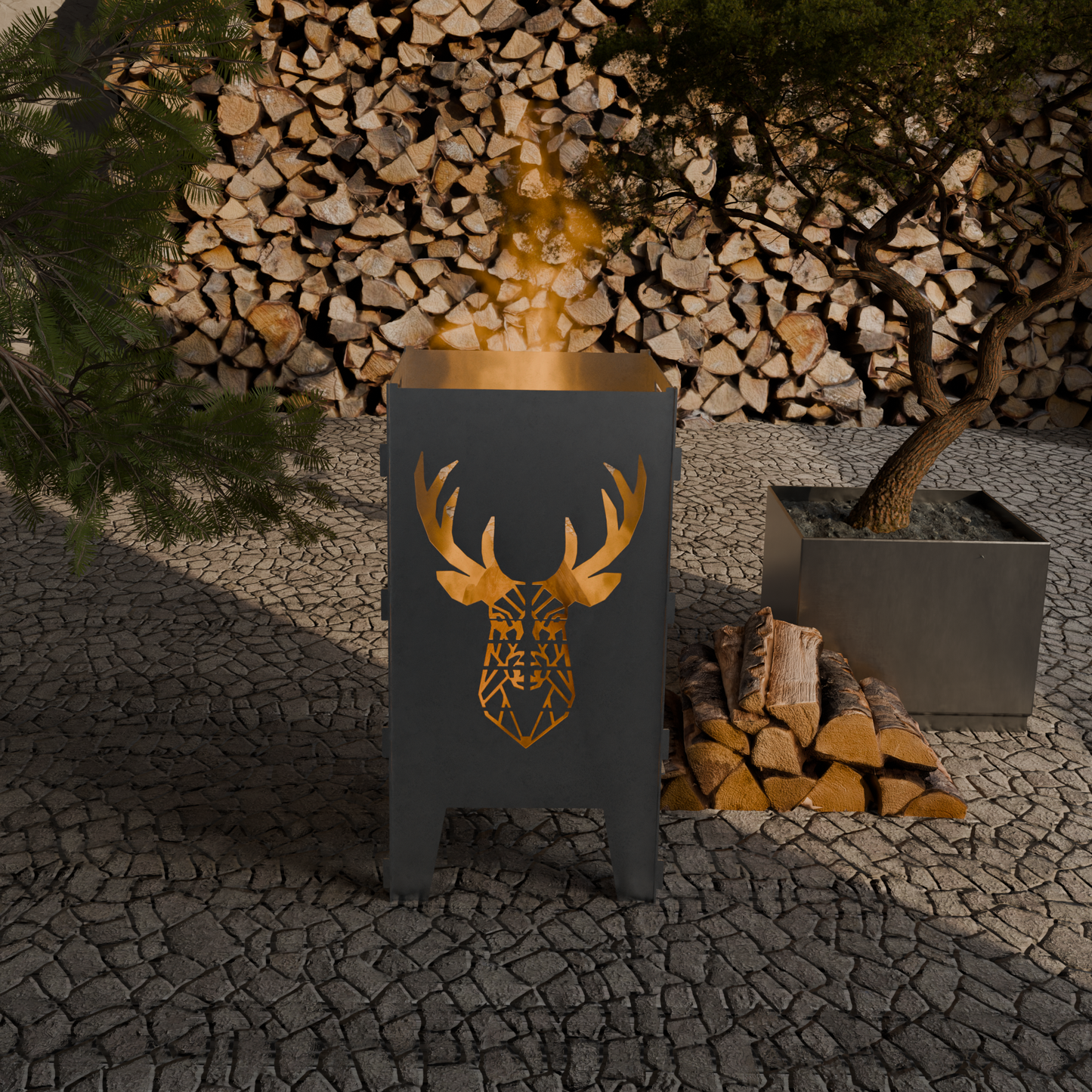 Feuerkorb Hirsch