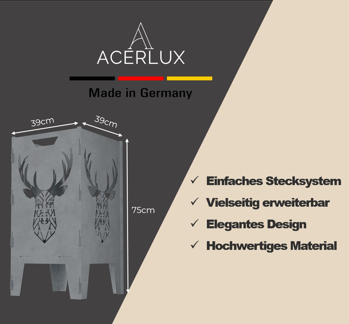 Feuerkorb Hirsch