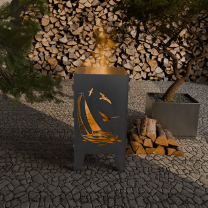 Feuerkorb Segelboot