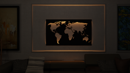 Wandbild Weltkarte